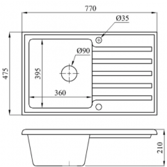 Кухонная мойка БелЭворс Styl L (грей)