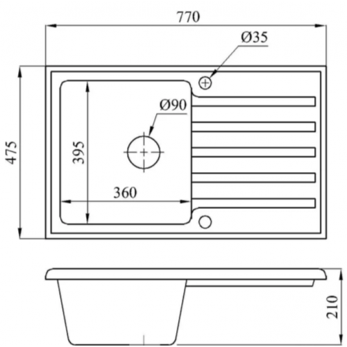 Кухонная мойка БелЭворс Styl L (грей)