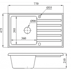 Кухонная мойка БелЭворс Styl L (белый)