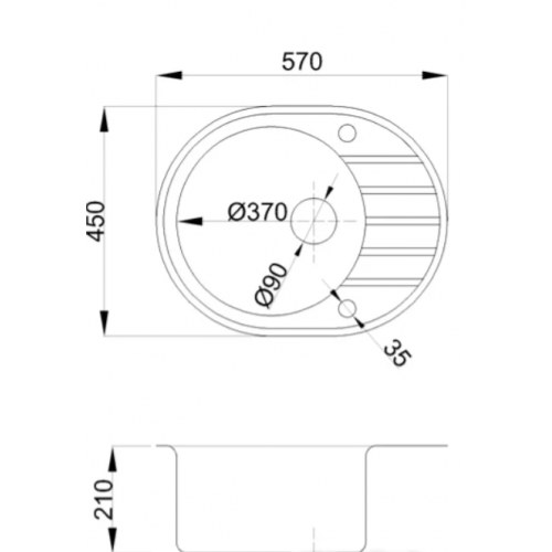Кухонная мойка БелЭворс New Lux L (антрацит)