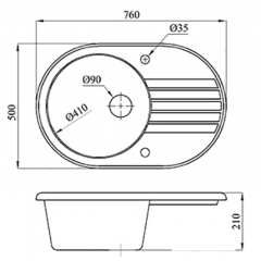 Кухонная мойка БелЭворс Rondo L (белый)
