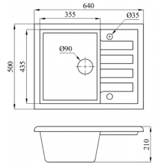Кухонная мойка БелЭворс Vega L (белый)