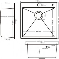 Кухонная мойка Schtoff Best Decor Silver 4550