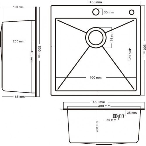 Кухонная мойка Schtoff Best Decor Silver 4550
