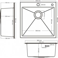 Кухонная мойка Schtoff Best Premium Silver 6050
