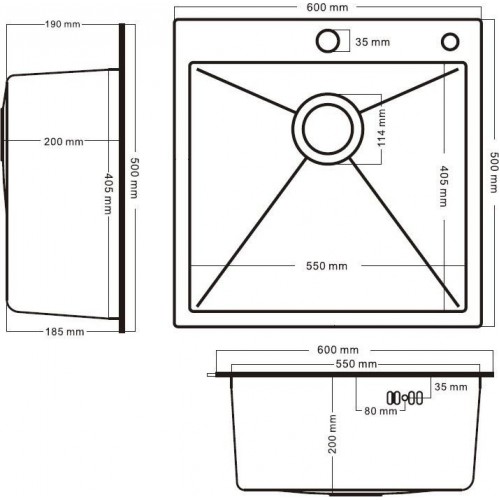 Кухонная мойка Schtoff Best Premium Silver 6050