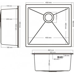 Кухонная мойка Schtoff Undermount Best Decor Silver 4545