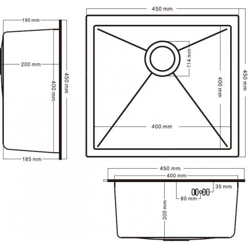 Кухонная мойка Schtoff Undermount Best Decor Black 4545