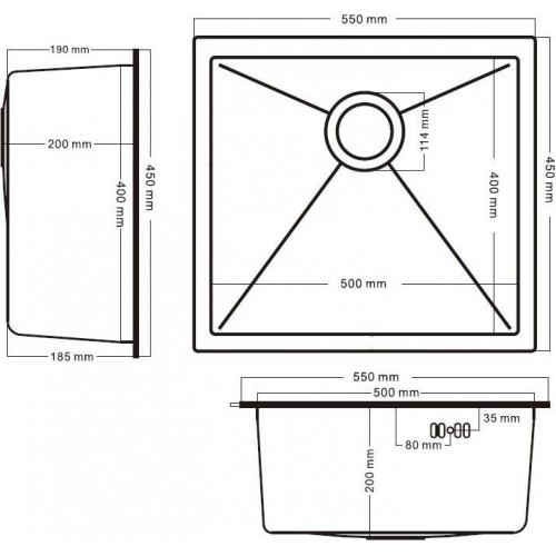Кухонная мойка Schtoff Undermount Best Decor Silver 5545