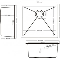 Кухонная мойка Schtoff Undermount Best Decor Black 5545