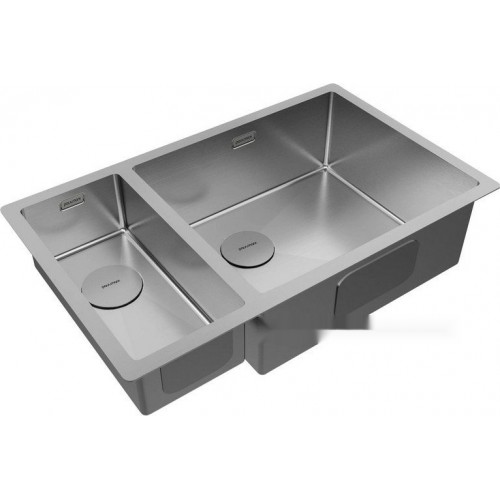 Кухонная мойка Paulmark Next 69/2S Uni PM226944-BSR (стальной/брашированная сталь)
