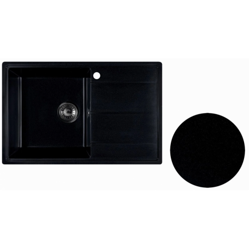 Кухонная мойка Marblan Magnum L (оникс, с сифоном)