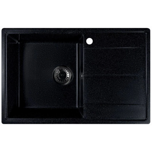 Кухонная мойка Marblan Magnum L (черный, с сифоном)