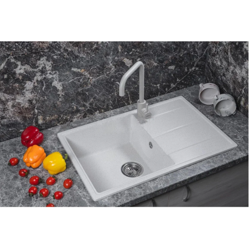 Кухонная мойка Marblan Magnum L (бежевый, с сифоном)