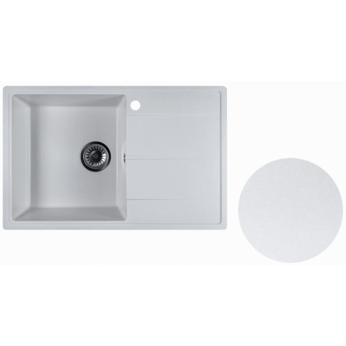 Кухонная мойка Marblan Magnum L (иней, с сифоном)