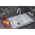 Кухонная мойка Marblan Magnum L (иней, с сифоном)