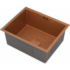 Кухонная мойка Roxen Uno 560210-54-BRS PVD бронзовая/текстурная (с ролл-матом и дозатором)