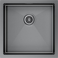 Кухонная мойка Paulmark Gerberg 44 UNI PM254444-GM (черный/вороненая сталь)
