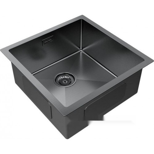 Кухонная мойка Paulmark Gerberg 44 UNI PM254444-GM (черный/вороненая сталь)
