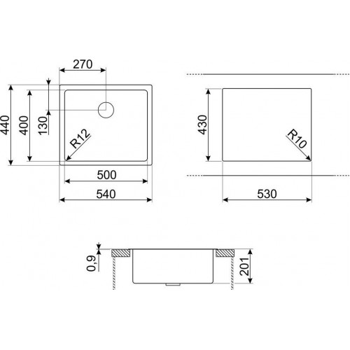 Кухонная мойка Smeg VR12S50