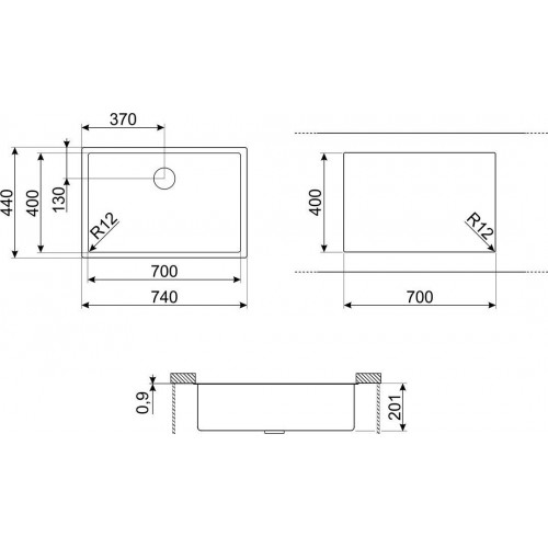 Кухонная мойка Smeg VR12S70