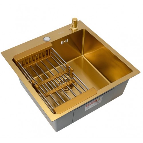Кухонная мойка ARFEKA ECO AR мойка 500*500, коландер, дозатор GOLD DECOR