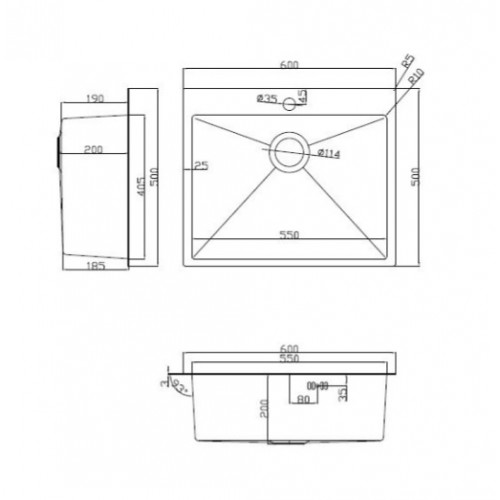 Кухонная мойка ARFEKA ECO AR мойка 600*500, коландер F, дозатор SATIN