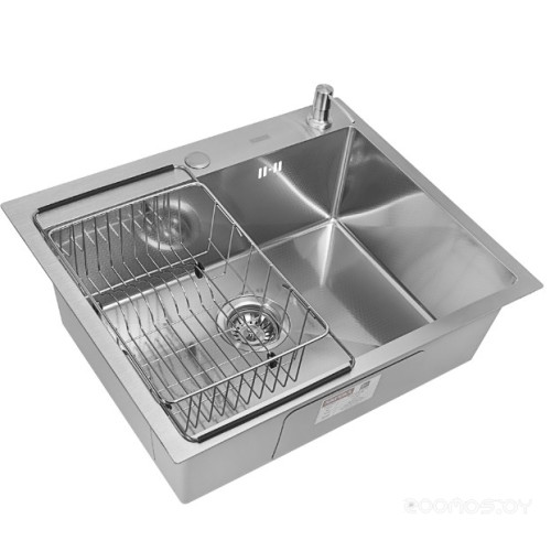 Кухонная мойка ARFEKA ECO AR мойка 600*500, коландер F, дозатор SATIN DECOR