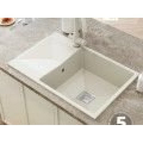 Кухонная мойка Polygran Blade 760 (белый хлопок)