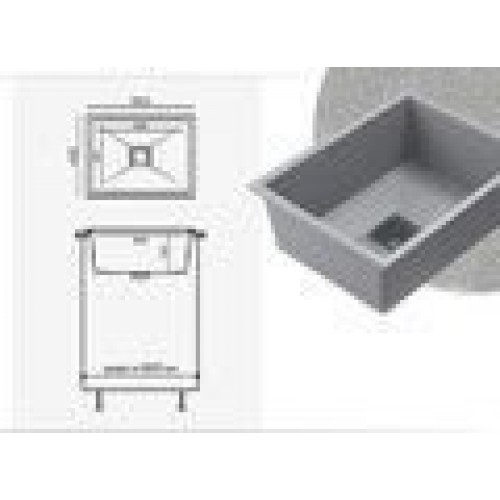 Кухонная мойка Polygran Blade 550 (серый)