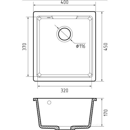 Кухонная мойка GranFest Urban GF-UR-4540 (песочный)