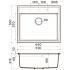 Кухонная мойка Omoikiri Daisen 57-PA пастила/Artgranit