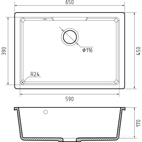 Кухонная мойка GranFest GF-Urban-4565 (серый)
