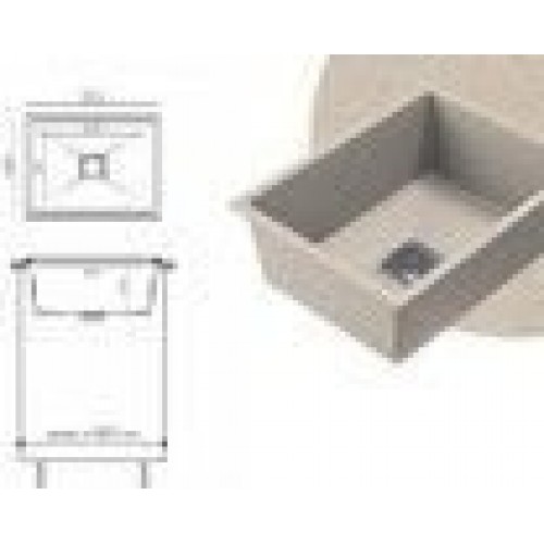 Кухонная мойка Polygran Blade 550 (кремовый)