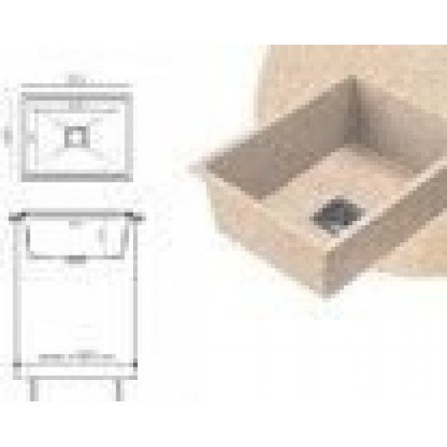 Кухонная мойка Polygran Blade 550 (песочный)
