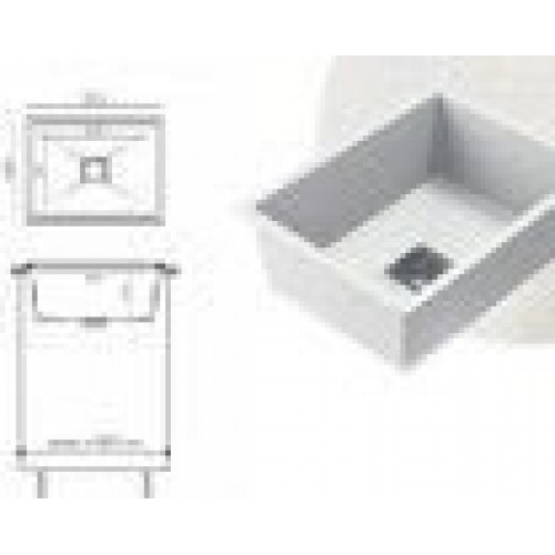 Кухонная мойка Polygran Blade 550 (белый хлопок)