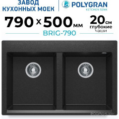 Кухонная мойка Polygran Brig 790 (черный)