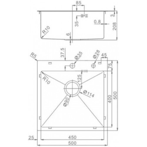 Кухонная мойка Raglo R700.5050.05