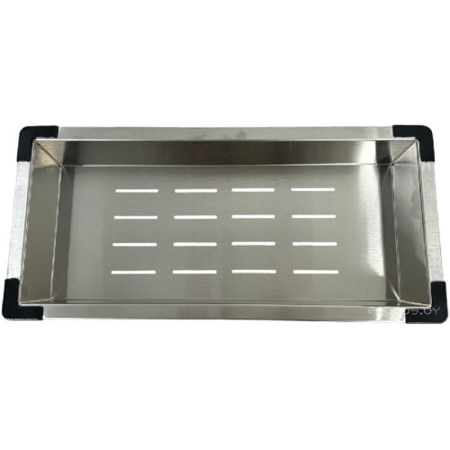 Кухонная мойка Schtoff Best Decor Silver 4550 + коландер металл K-1 BLACK + дозатор SD-1 SILVER