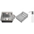 Кухонная мойка Schtoff Best Decor Silver 5050 + коландер KR-1 Grey + дозатор SD-1 Grey