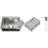 Кухонная мойка Schtoff Best Decor Silver 5550 + коландер KR-1 GREY + дозатор SD-1 GREY