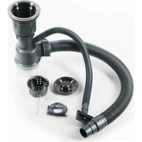 Кухонная мойка Schtoff Best Silver 6050 + коландер металл K-1 BLACK + дозатор SD-1 SILVER