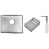 Кухонная мойка Schtoff Undermount Best Decor Silver 5545 + коландер KR-1 GREY + дозатор SD-1 SILVER