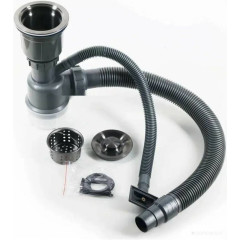 Кухонная мойка Schtoff Undermount Best Decor Silver 5545 + коландер KR-1 GREY + дозатор SD-1 SILVER