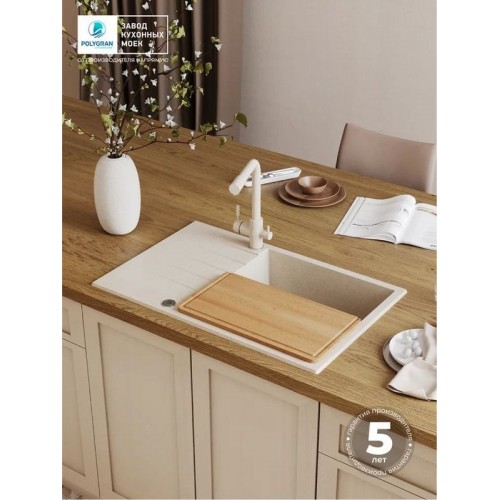 Кухонная мойка Polygran Deka 780 (кремовый)