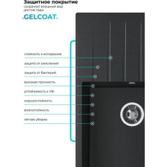 Кухонная мойка Polygran Deka 780 (черный)