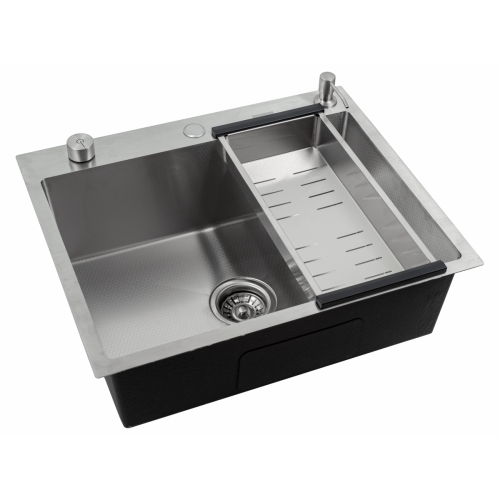 Кухонная мойка FUTUR FK 5050 Eco Embossing Pop-up Standart (Satin)