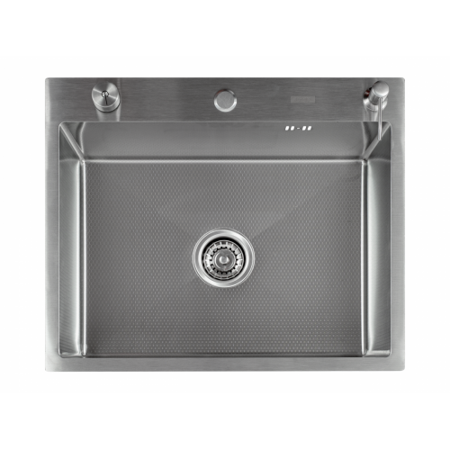 Кухонная мойка FUTUR FK 5050 Eco Embossing Pop-up Standart (Satin)