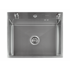 Кухонная мойка FUTUR FK 5550 Eco Embossing Pop-up Standart (Satin)