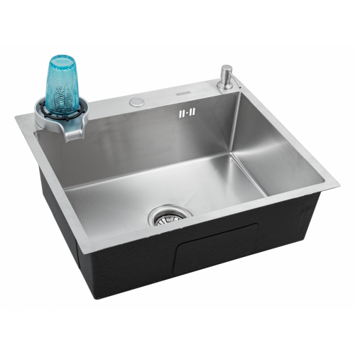 Кухонная мойка FUTUR FK 5050 Eco Embossing Pop-up Rinzer plus (Satin)